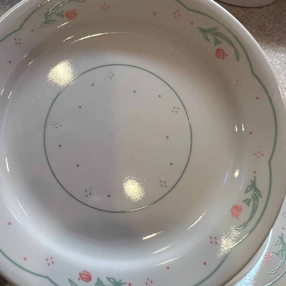Set of 6 CORELLE CALICO ROSE 7.25 Salad or Bread small plates - Picture 12 of 16